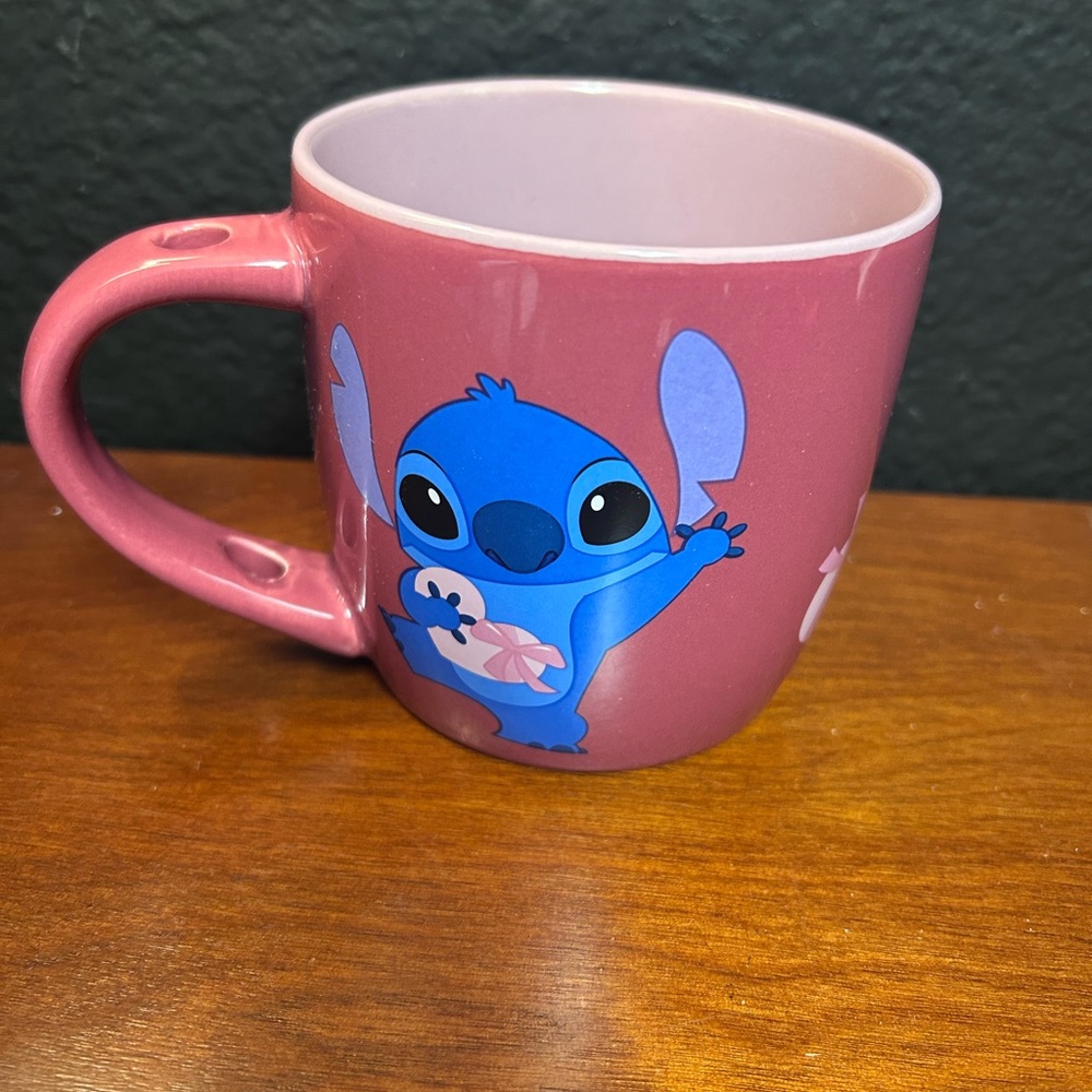 Disney Stitch Pink Heart Mug with Heart NWT